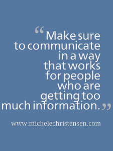 Consider information overload when you communicate